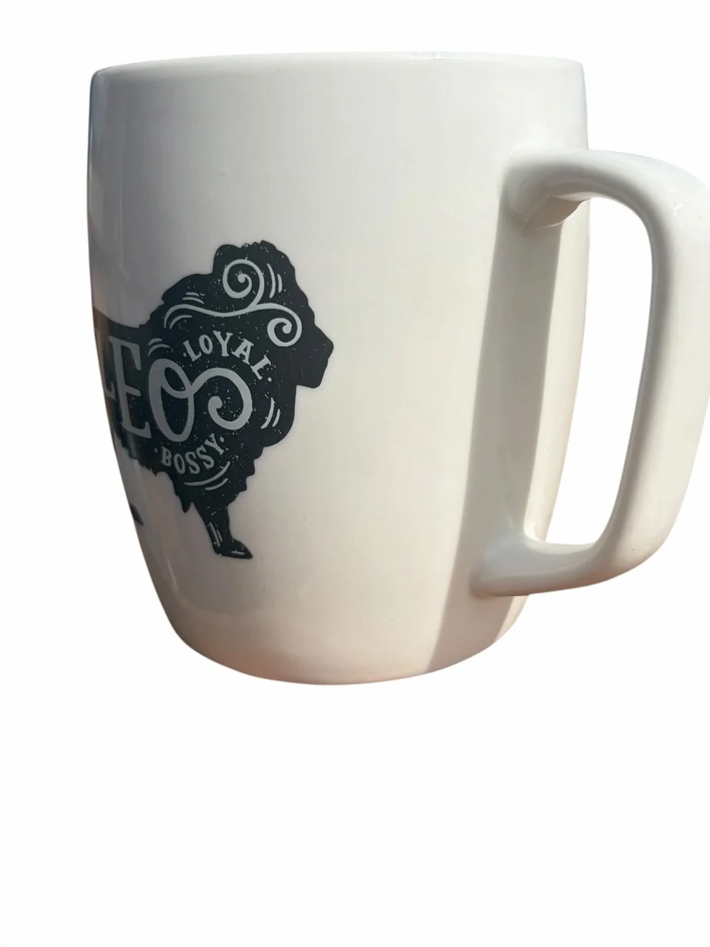 THRESHOLD LEO ZODIAC COFFEE MUG WHITE CERAMIC 12 OZ